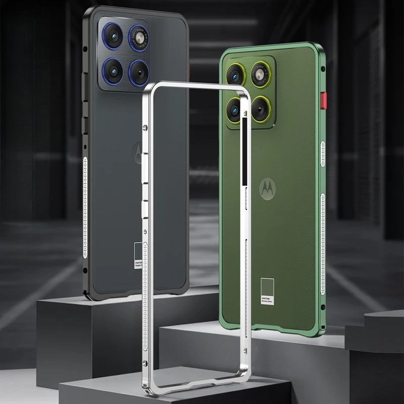 Metal Bumper Aluminum Frame Case - Luxe afneembare metalen beschermhoes voor Motorola