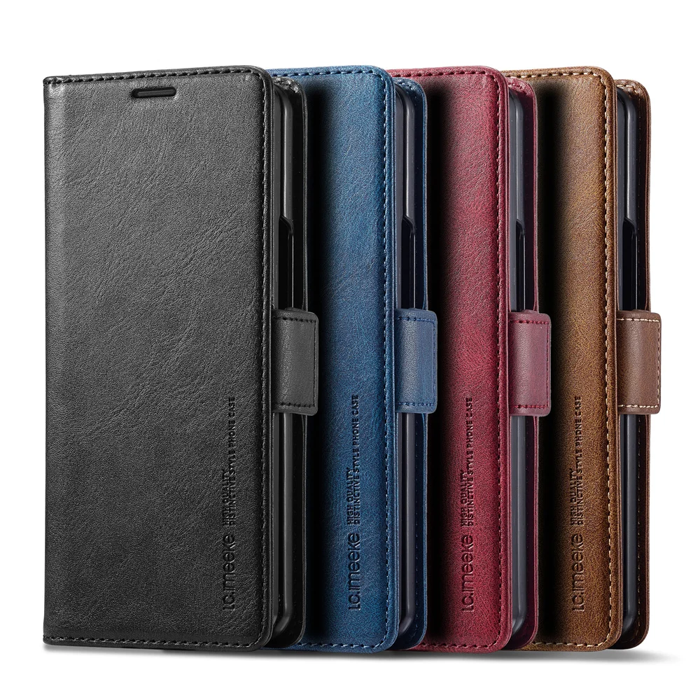 Leather Wallet Card Holder Phone Cover - Lederen portemonnee telefoonhoesje voor Samsung Galaxy