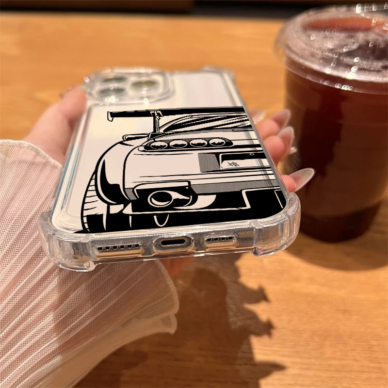 JDM Cartoon Auto Transparante  - Clear Shockproof Bumper Case recensie en prijs