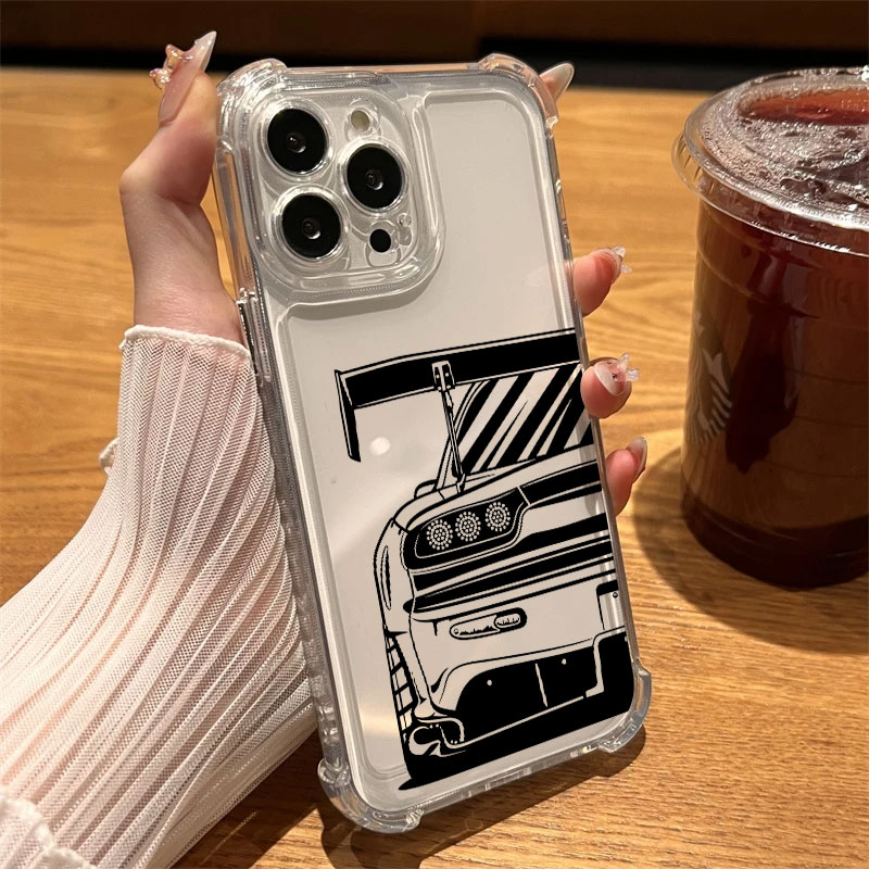 JDM Cartoon Auto Transparante  - Clear Shockproof Bumper Case recensie en prijs